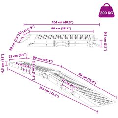 Πτυσσόμενη ράμπα 200kg ανά ράμπα Ασημί 200 κιλά ανά ράμπα 42019251-thumb-9