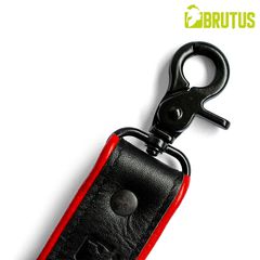 BRUTUS Leather Leg Harness Black-Red-thumb-2
