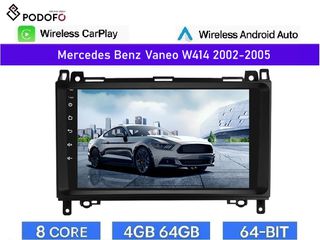 Mercedes Benz Vaneo W414 (2002-2005) Android Car Radio 9" 4+64GB 8-Core Ασύρματο CarPlay & Aσύρματο Android Auto| GPS | WiFi | DSP