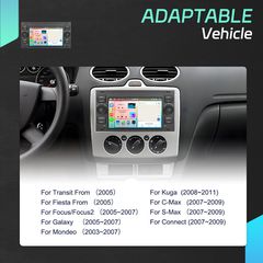 Ford Kuga (2007-2012) 7” Android Car Stereo 6+128GB – Ασύρματο CarPlay & Android Auto, GPS, WiFi, RDS, Bluetooth, OEM Συμβατότητα-thumb-11