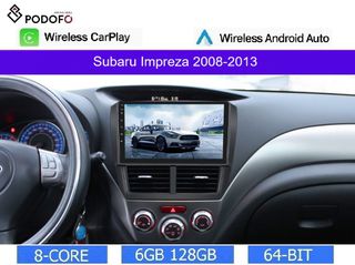 Subaru Impreza (2008-2013) 9" Οθόνη Android 13 | 8-πύρηνος | 6GB/128GB | Ασύρματο CarPlay & Android Auto | GPS | WiFi | FM RDS | DSP | BT 5.0