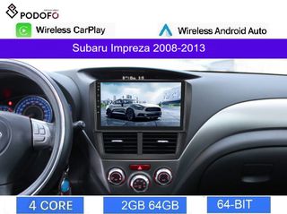 Subaru Impreza (2008-2013) Android multimedia 9" |2GB+64GB| Ασύρματο CarPlay & Android Auto | GPS | EQ | WiFi