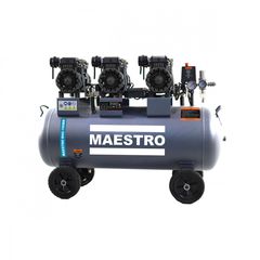 MAC-100BR Αεροσυμπιεστής Χαμηλού Θορύβου Μονοφασικός 100Lt - ΜΟΝΟΜΠΛΟΚ - MAESTRO (#200328)