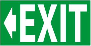 Αυτοκόλλητο Σήμα "EXIT" Αριστερά 16x10cm 1Τμχ