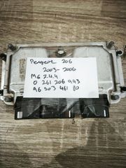 Peugeot 206. ME7.4.4, 0261206943, 9650346180