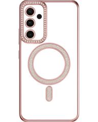 MagSafe TPU Glitter and Strass Case protect lens Samsung Galaxy A56 Rose Gold