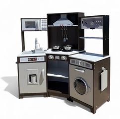 Ξύλινη Παιδική Κουζίνα με Ήχο & Φως & Ηλεκτρονικο Νεροχύτη,Rome