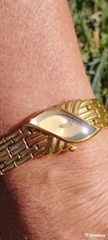 Σπανιο Ρολόι Vintage Seiko Quartz Ladies Asymmetrical Braided Half Moon 90s 4N00-6411