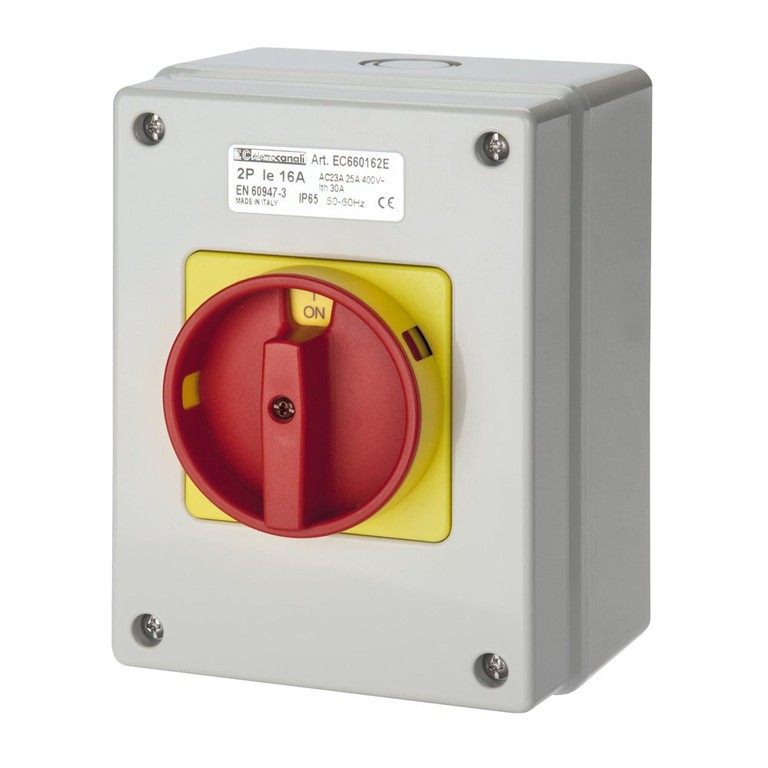 EC660 SURFACE SCHUNTING SWITCH 4P 100A RED