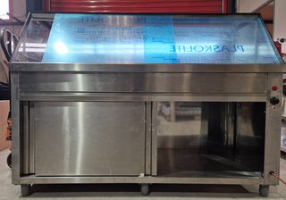 Ανοξείδωτη Θερμαινόμενη Βιτρίνα (Μπαιν Μαρι) 172*70*130cm (5GN 1/1)