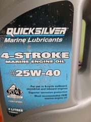 Motoroil 25W-40 Quicksilver 4 Ltr.