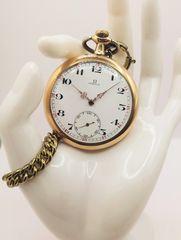 Vintage ρολόι τσέπης Omega κουρδιστό με ντουμπλάρισμα χρυσού του 1970 Α90556 ΤΙΜΗ 1.350 ΕΥΡΩ