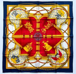Vintage Silk Scarf / Φουλάρι HERMÈS Carré 90 ‘Grande Tenue’ by Henri d’Origny, Vintage