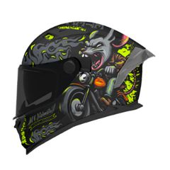 Κράνος Μηχανής Fullface MT Braker SV ECE 22.06 Wildrat B3 fluo matt