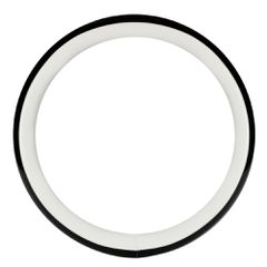 Lampa - Κάλυμμα Τιμονιού AURA (M) 37/39cm Μαύρο ένθετο με γυαλάδα / Λευκό άοσμο μαλακό Skeentex - 1 τεμ. (L3290.6)