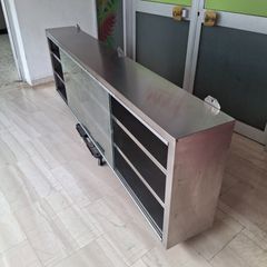 Ποτηριέρα ανοξείδωτη 226*31*69 εκ, με 2 συρόμενα τζάμια χωρίς ροδάκια. Μεταχειρισμένο. Ποιότητα & Τιμή Stockinox-thumb-5