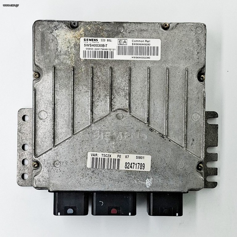 ΕΓΚΕΦΑΛΟΣ PEUGEOT 307 2.0 HDI, 5WS40030B-T, -- ΞΕΚΛΕΙΔΩΤΟΣ --, SW 9646449280, HW 9644302380, SID 801
