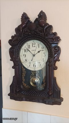 Ρολόϊ τοίχου καινούριο, με μουσική και εκκρεμές.-thumb-2