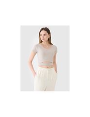 Women's crop top plain tshirt 4F 4FRSS25TTSHF269583S