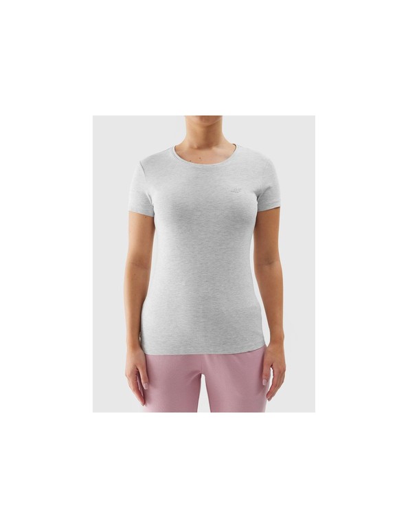 Women's elastic slim plain Tshirt 4F