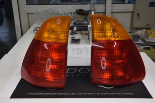 Γνήσιο Σετ Πίσω Φώτων BMW X5 E53 – Αριστερό + Δεξί (Κίτρινο Φλας) 63216902091 & 63216902092 – Μεταχειρισμένα σε Άριστη Κατάσταση