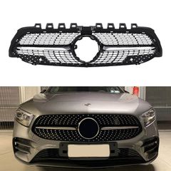 Μάσκα Για Mercedes-Benz A-Class W177 18+ Diamond Amg Look Μαύρο/Χρώμιο