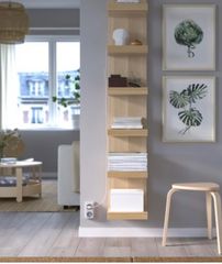 Επίτοιχη Ραφιέρα LACK IKEA μπεζ (2 κομμάτια)καινούριες λόγω μετακόμισης