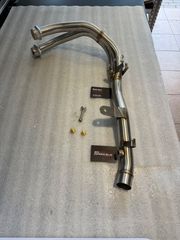 ΑΜΕΣΑ ΔΙΑΘΕΣΙΜΗ Λεμι Black Widow (downpipe) για Honda NX 500 (2024–2025). (Τιμη 305€) Άψογη εφαρμογή με οποιαδήποτε aftermarket εξάτμιση ή με το μαμά τελικό του NX 500.