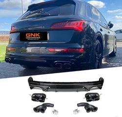 ΠΙΣΩ ΣΠΟΙΛΕΡ Diffuser AUDI Q5 SQ5 FY SUV SQ5 Design Piano Black 2017-2024