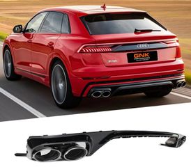 ΠΙΣΩ ΣΠΟΙΛΕΡ Diffuser AUDI Q8 SQ8 F1 SQ8 Design Piano Black 2018-2023