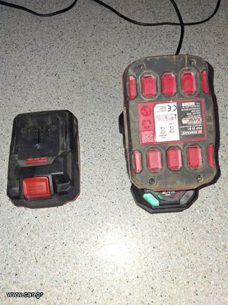 Parkside γωνιακος τροχος με 2 μπαταριες και φορτιστή-thumb-3