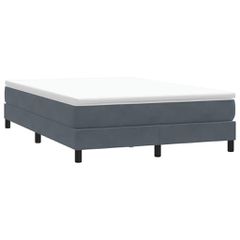 Box Spring Κρεβάτι χωρίς στρώμα Σκούρο γκρι Βελούδινο 3315832