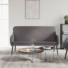 Πάγκος Γκρι 110x76x80 εκ. από Συνθετικό Δέρμα 351433