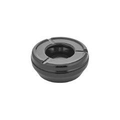 Σταχτοδοχείο αντιανεμικό μελαμίνης, στρογγυλό, μαύρο, φ9.5xΥ4cm, βαρύ 90gr - Σετ 12 τεμαχίων