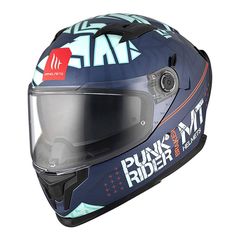 Κράνος Μηχανής Ful Face MT Braker SV ECE 22.06 Punk Rider C7 μαύρο/μπλε gloss