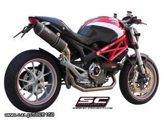 Εξάτμιση Ολόσωμη Sc-Project 2-1 with OVAL silencer Titanium with carbon cap for Ducati Monster 1100