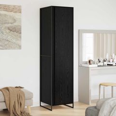 Ντουλάπα Μαύρη Οξυά 50 x 50 x 200 cm Επεξεργασμένο Ξύλο 3403016