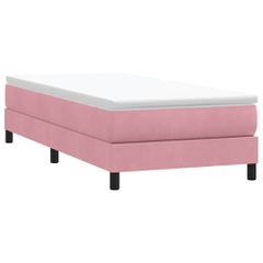 Box Spring Κρεβάτι χωρίς στρώμα Ροζ 100x210 cm Βελούδινο 3315818