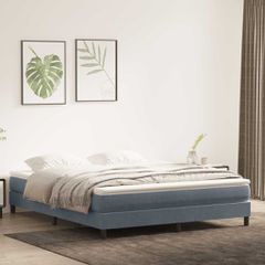 Box Spring Κρεβάτι χωρίς στρώμα Σκούρο γκρι 180x220 cm Velvet 3315886