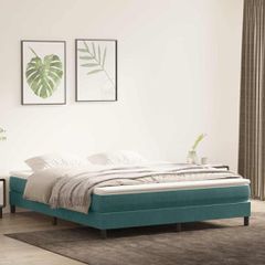 Box Spring Κρεβάτι χωρίς στρώμα Σκούρο πράσινο 180x220 cm 3315888