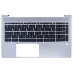 Πληκτρολόγιο - Laptop Keyboard Palmrest για HP Probook 450 G8 455 G8 M78509-001 M21740-001 US Silver ( Κωδ.40995USPALMNOBL )