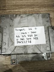 Peugeot 106 II. 9631528780 (PSA OEM) / 0261204788 (BOSCH) / MA3.1 / 58