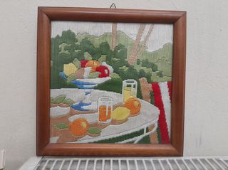 Καδράκι με vintage βελονιά