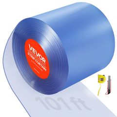 VEVOR Διαφανής Λωρίδα Κουρτίνας PVC, Μήκος 30,8 m x Πλάτος 30,5 cm, Πλαστικό Ρολό Λωρίδας Πόρτας, Λωρίδες Κουρτίνας για Ψυγεία Καταψύκτη για Πόρτες Σούπερ Μάρκετ, Γκαράζ, Αποθήκη, Αχυρώνα, Σπιτιού κατ