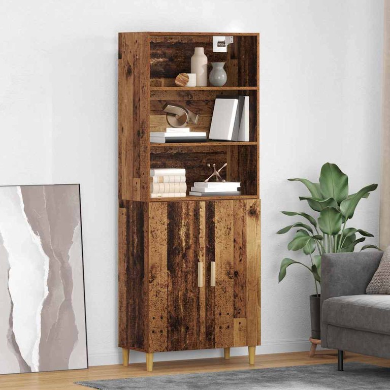 Highboard Παλιό Ξύλο 69,5 x 32,5 x 180 εκ Επεξεργασμένο ξύλο 3415608