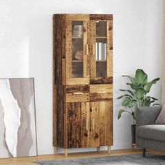 Highboard Παλιό Ξύλο 69,5 x 34 x 180 εκ. Επεξεργασμένο Ξύλο 3415663