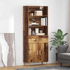 Highboard Παλιό Ξύλο 69,5 x 32,5 x 180 εκ Επεξεργασμένο ξύλο 3415716