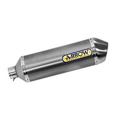 ARROW DOUBLE EXHAUST SLIP ON ALUMINIUM STREET THUNDER STEEL END CAP DUCATI HYPERMOTARD 796 '09-'12