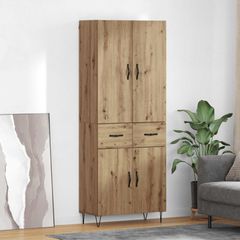 Highboard 2 pcs Artisan Oak Μηχανική ξυλεία και γυαλί 3415972