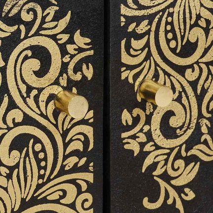 Τραπεζάκι σαλονιού Μαύρο 80 x 50 x 40 cm Στερεό ξύλο μάνγκο 4018813-thumb-6